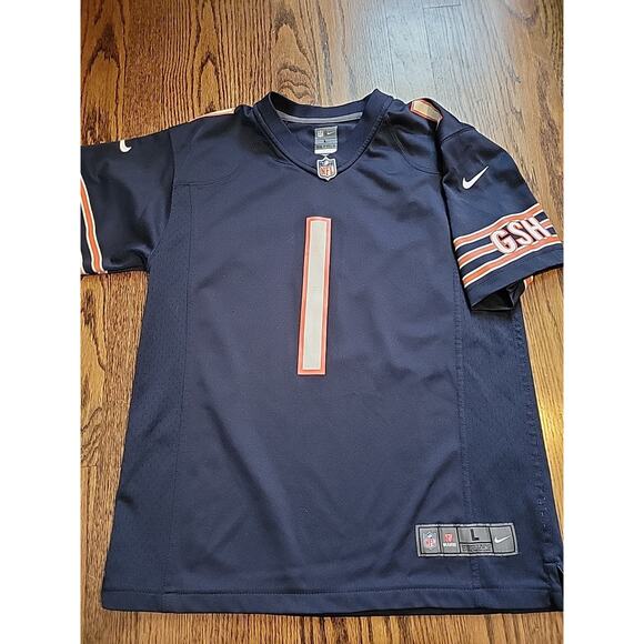 Nike Justin Fields CHICAGO BEARS Jersey Youth Size Large 14-16 Football Boys - Picture 2 of 10
